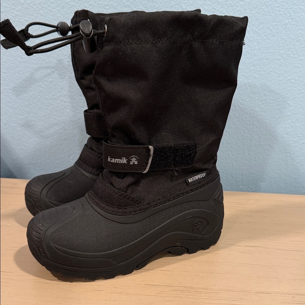 Kamik Black Waterproof Kids Snow Boots